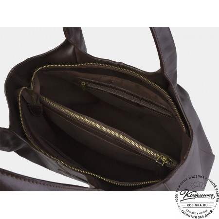 Женская кожаная сумка "Миранда" (коричневая)